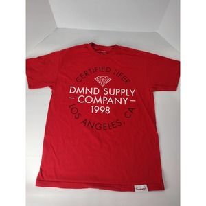 Diamond Supply Co Tshirt Mens Size M Short Sleeve Red